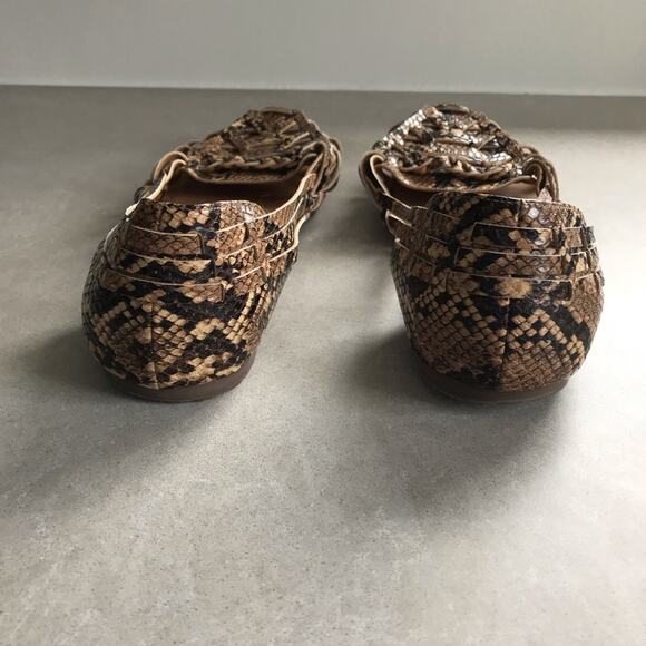 AEO American Eagle Outfitters Snakeskin Huarache Flats sz 9 Y2K - Picture 3 of 7